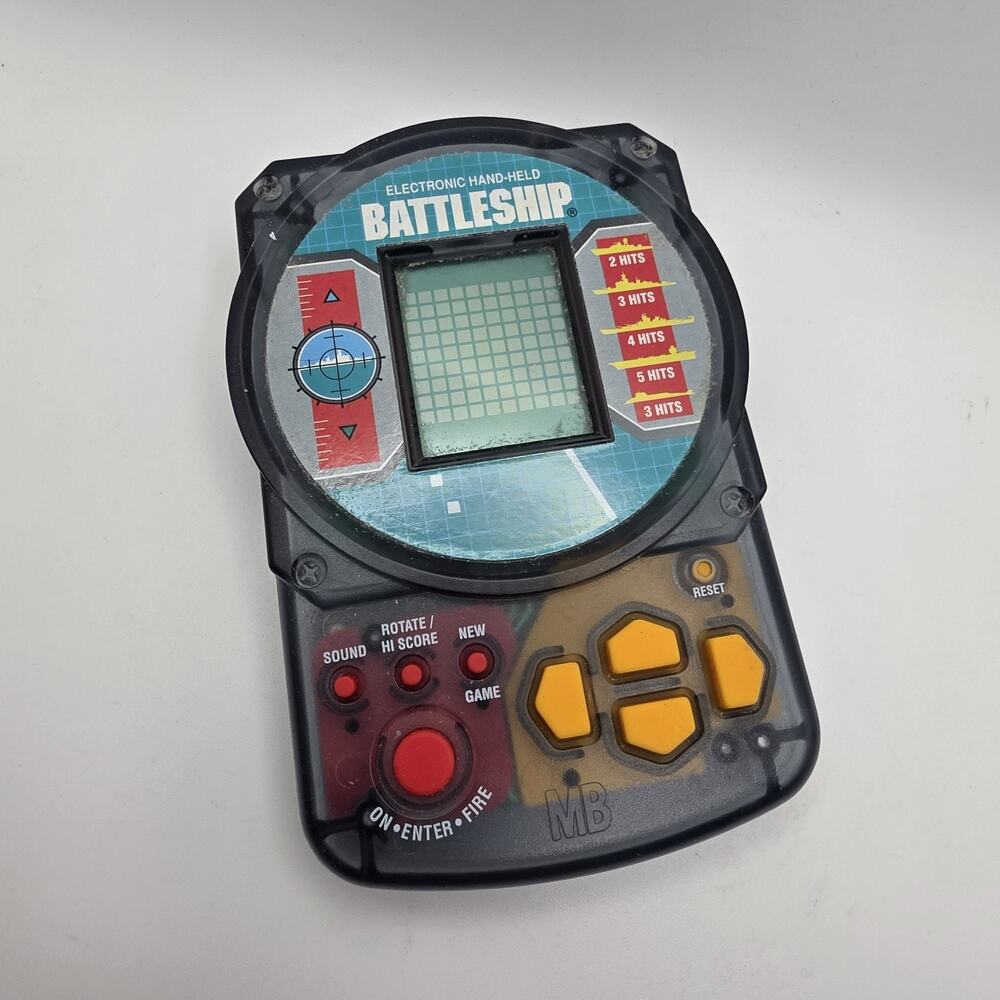 Vintage 1995 Electronic Handheld Battleship Game Milton Bradley Tested Works